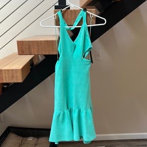 Guess green pop sweater mirage cut-out dress